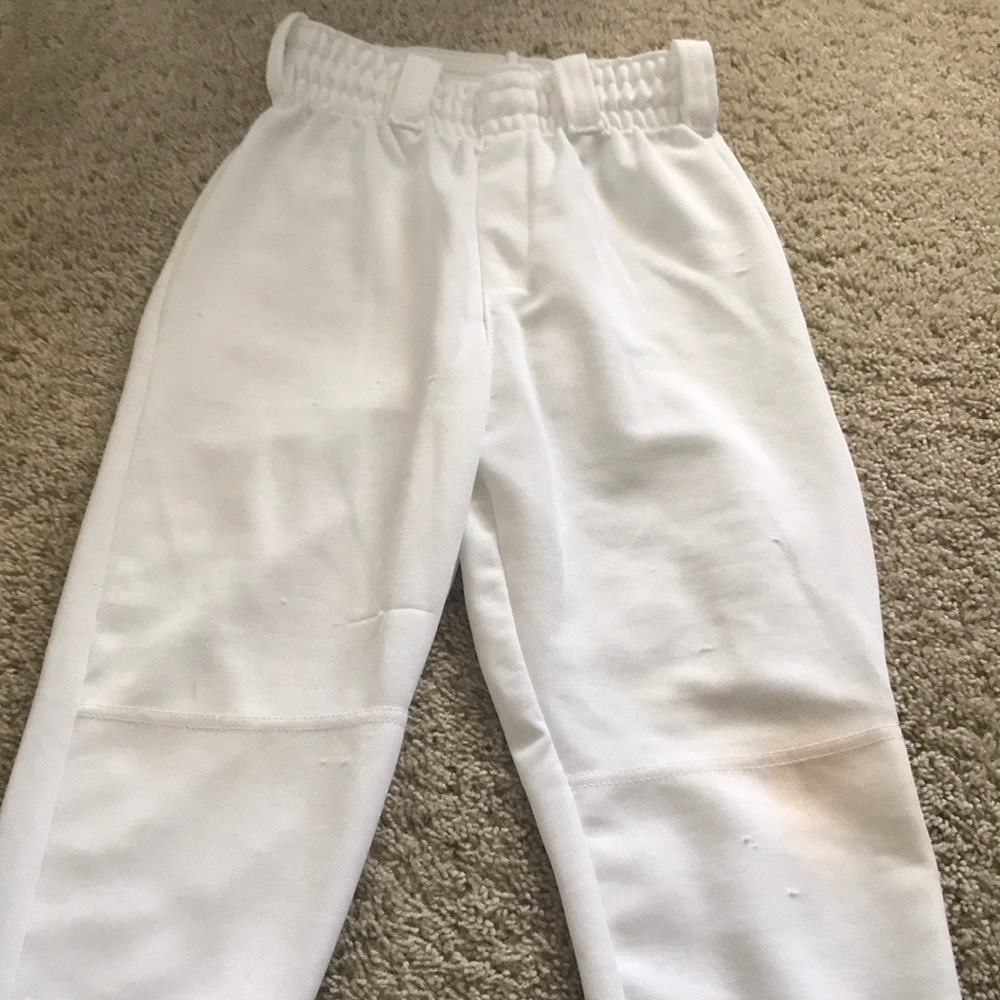 Boys white baseball pants